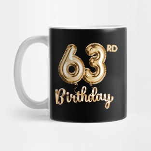 63rd Birthday Gifts - Party Balloons Gold Mug